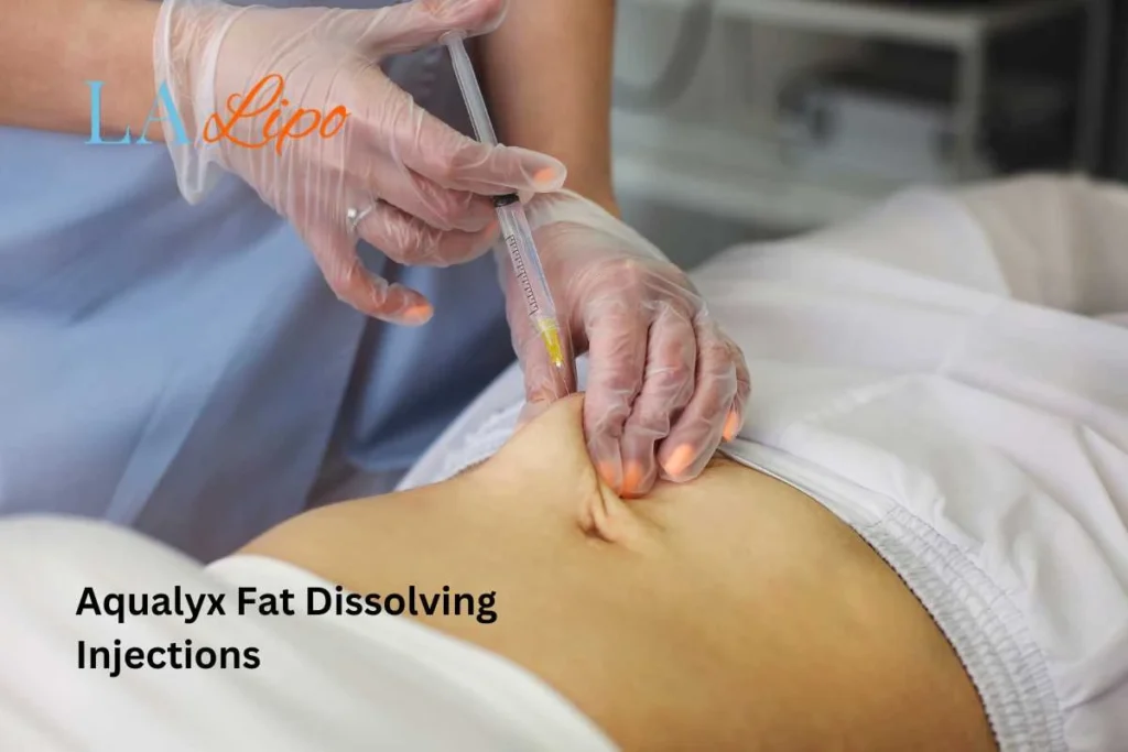 woman having fat dissolving injections Godalming in the stomach