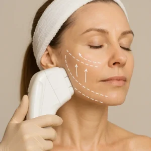 Woman having HI-FU to reduce wrinkles call LA LIPO Godalming Now!