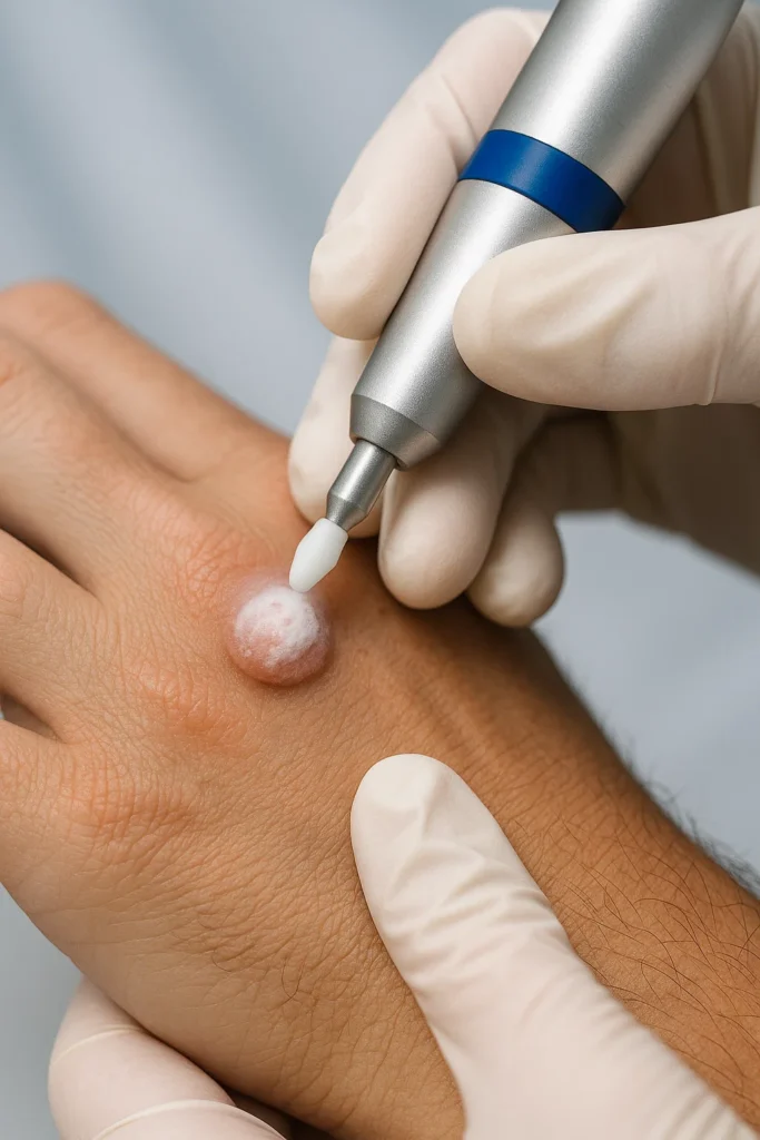 example of wart removal Godalming using cryopen