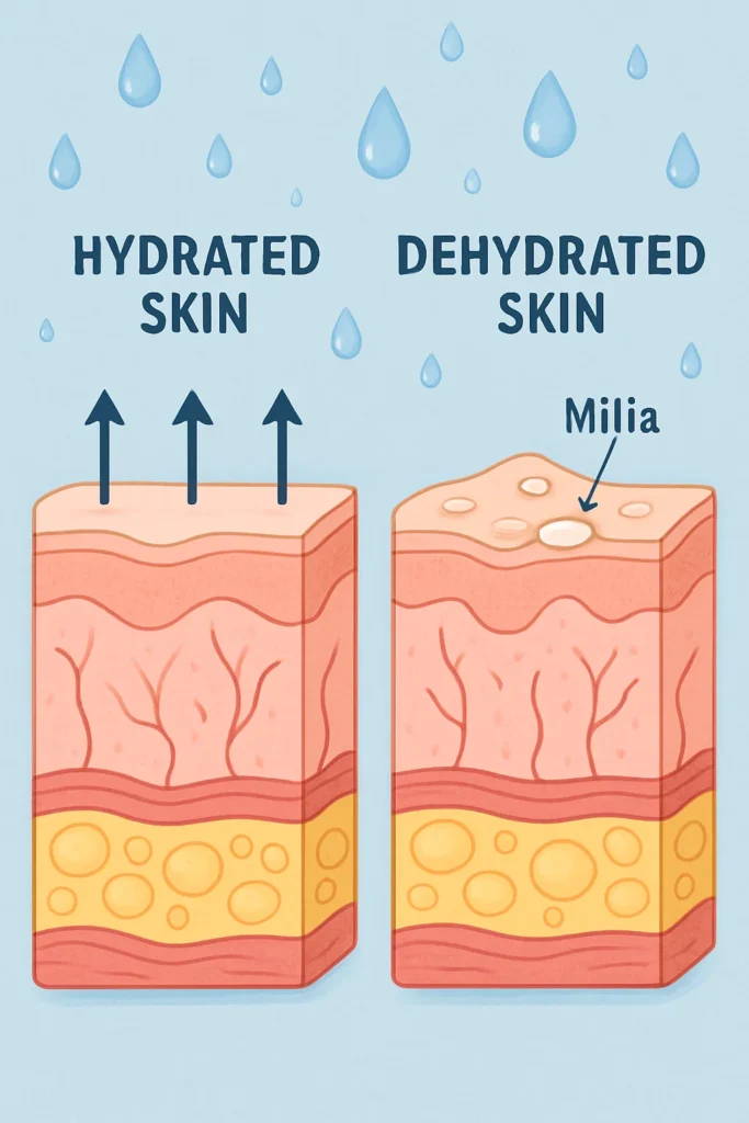 The importance of hydration and milia production Godalming