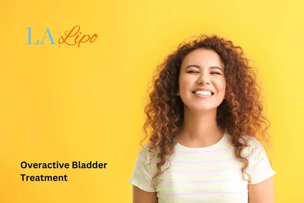 woman smiling about overactive bladder treatment Godalming solutions